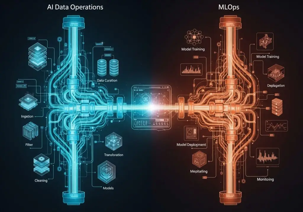 AI Data Operations vs. MLOps: Why Production AI Fails Without Both AI Data Operations vs. MLOps: Why Production AI Fails Without Both
